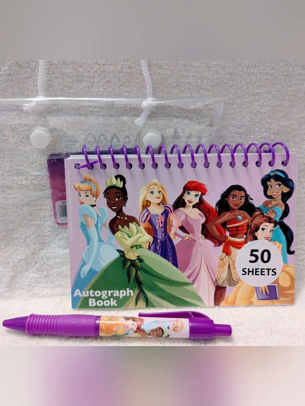 Disney Princess Spiral Autograph Book with Pen